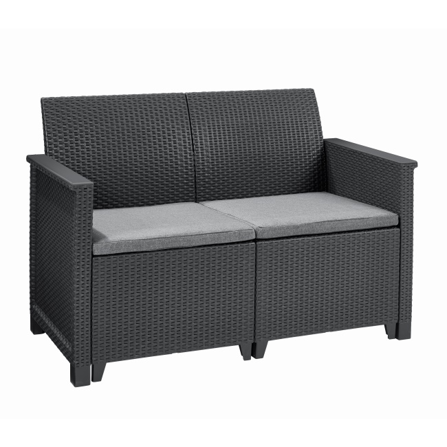 Keter baštenski set Elodie 2 seater sa box stolom grafit CU 253948-3